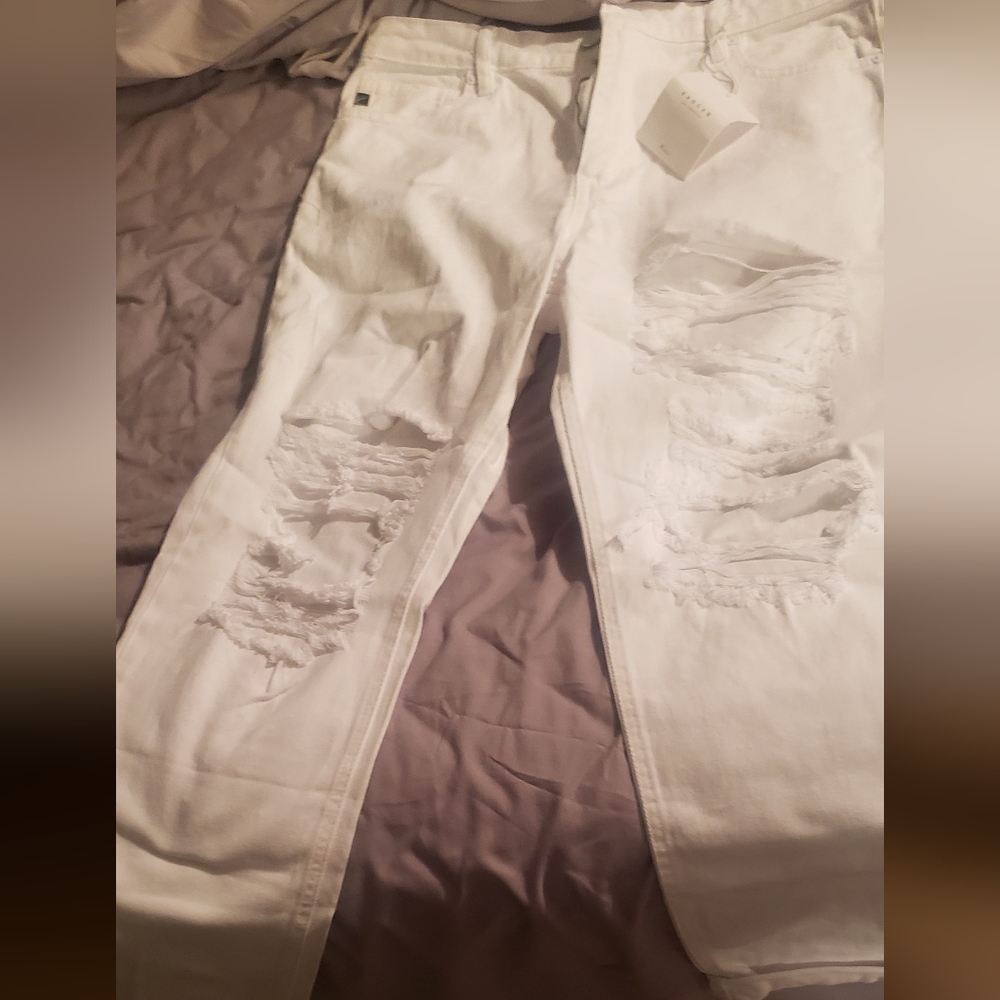 KanCan white distressed jeans
